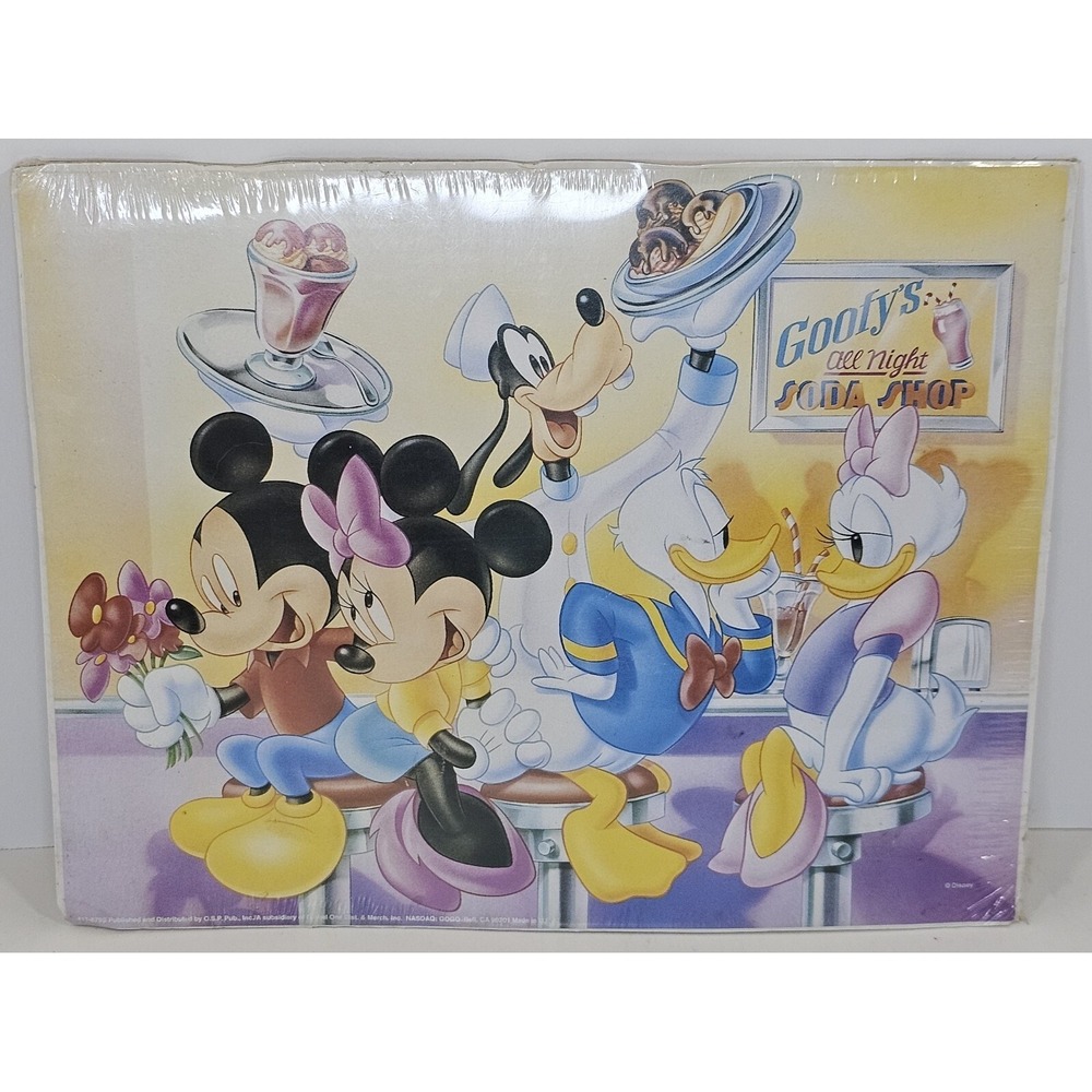 Goofy's All Night Soda Shop Unframed Poster 8x10" Mickey Mouse & Friends Vtg Pkg